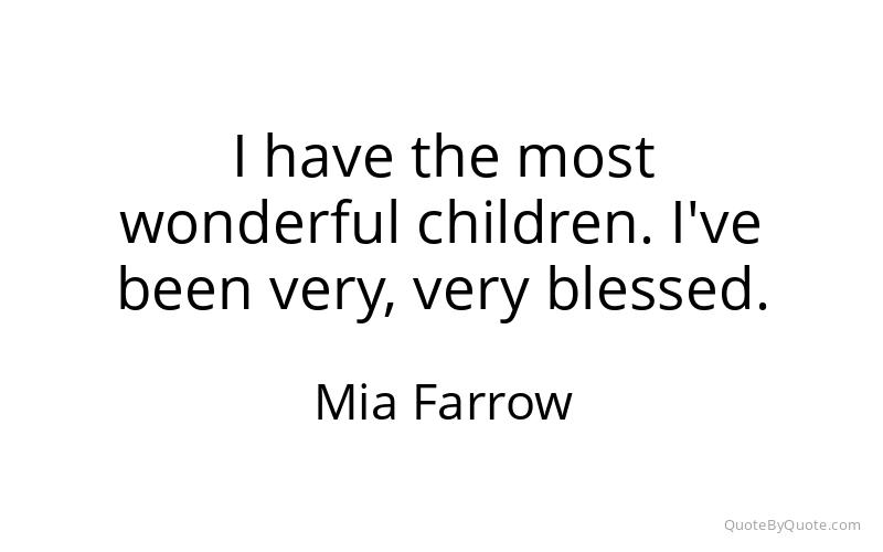 Preview image for this quote by Mia Farrow