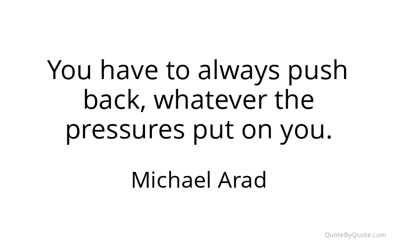 Preview image for this quote by Michael Arad