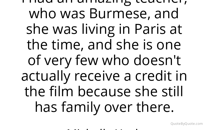 Preview image for this quote by Michelle Yeoh