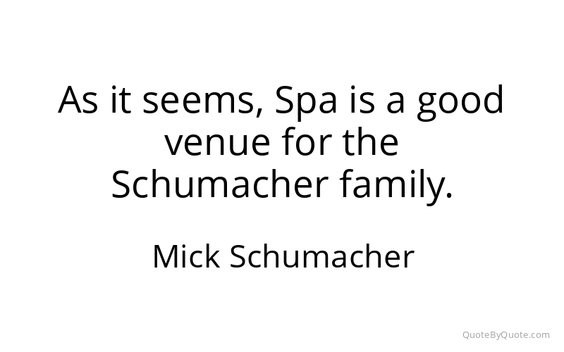 Preview image for this quote by Mick Schumacher