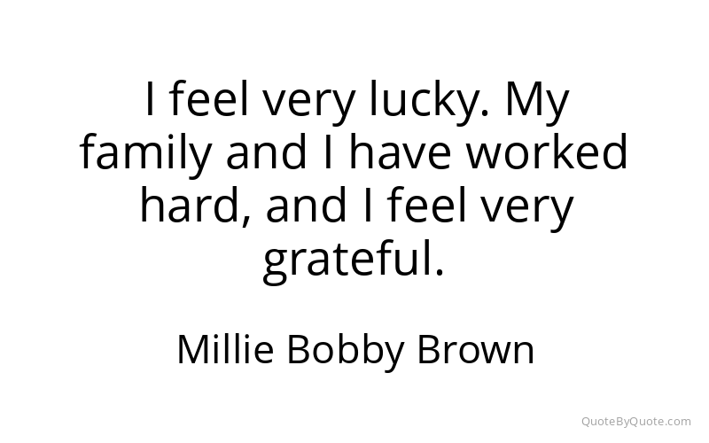 Preview image for this quote by Millie Bobby Brown
