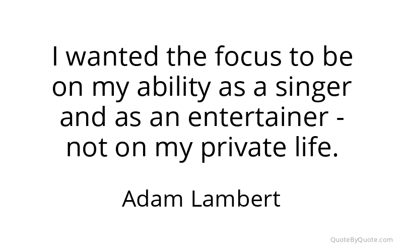 Preview image for this quote by Adam Lambert