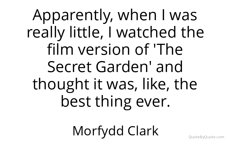 Preview image for this quote by Morfydd Clark