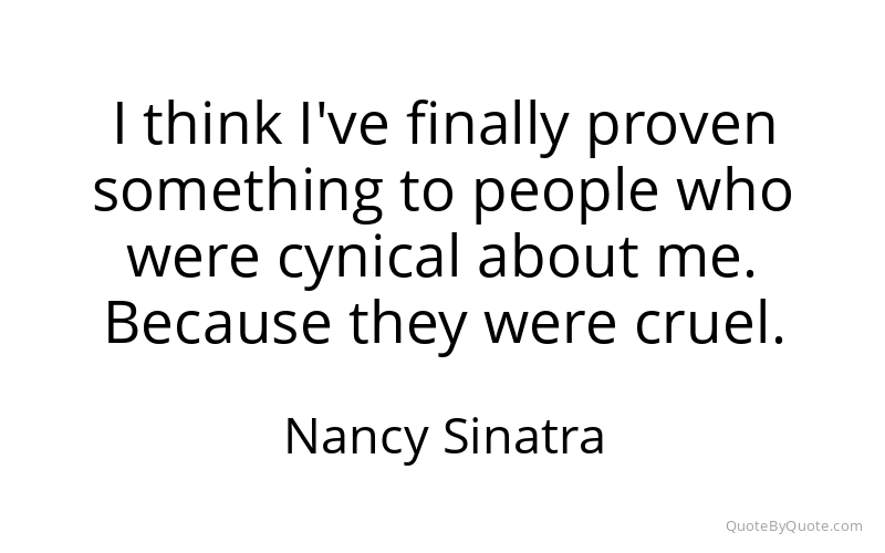 Preview image for this quote by Nancy Sinatra