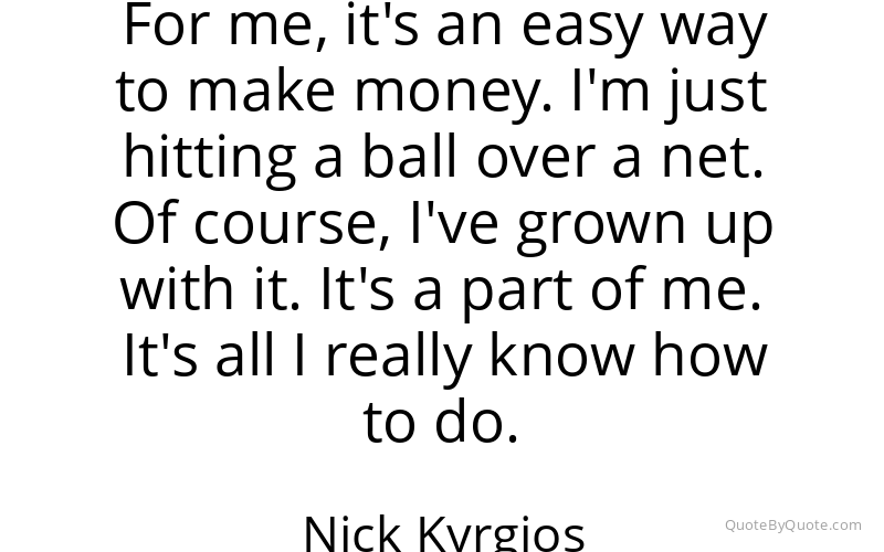 Preview image for this quote by Nick Kyrgios