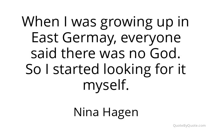 Preview image for this quote by Nina Hagen