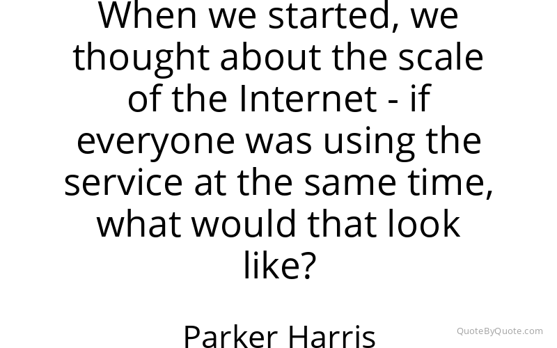 Preview image for this quote by Parker Harris