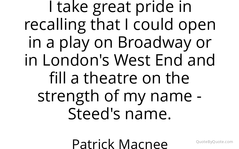 Preview image for this quote by Patrick Macnee