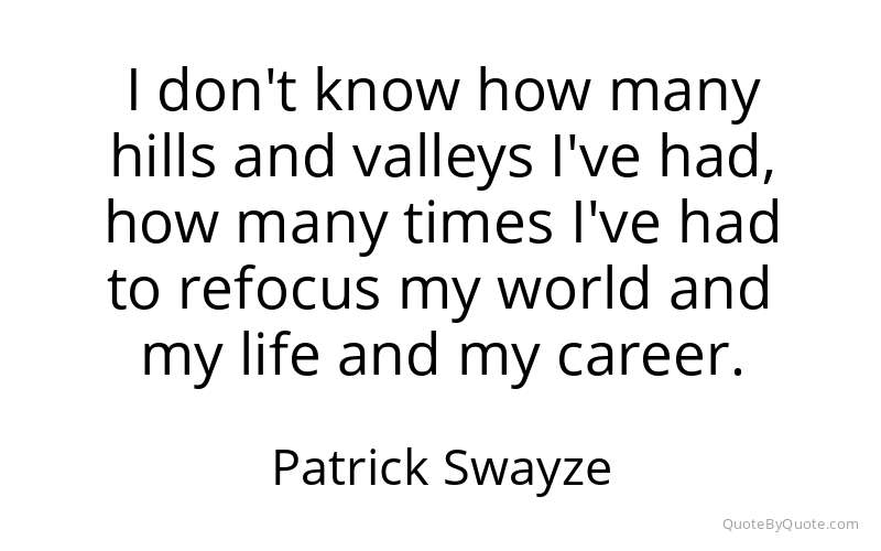 Preview image for this quote by Patrick Swayze