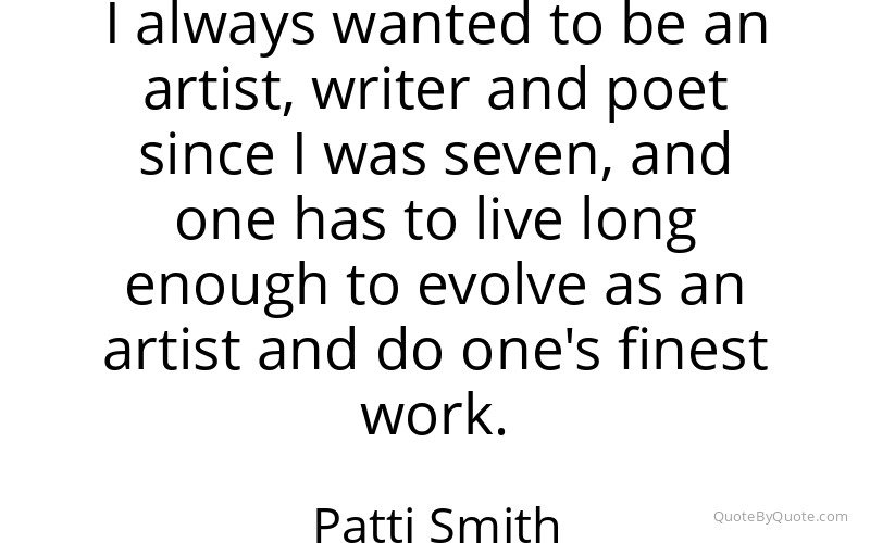 Preview image for this quote by Patti Smith