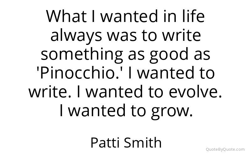 Preview image for this quote by Patti Smith