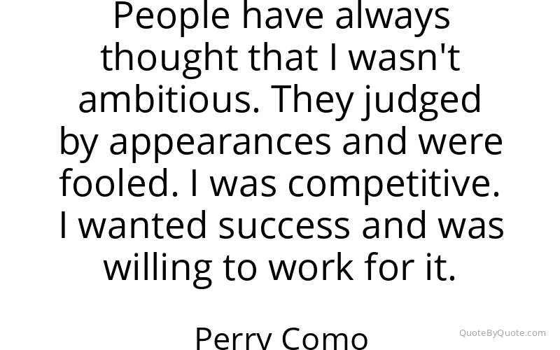 Preview image for this quote by Perry Como