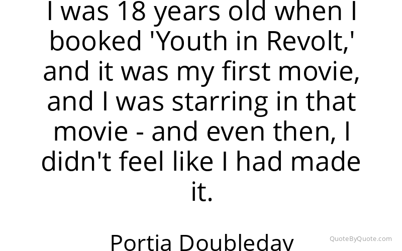 Preview image for this quote by Portia Doubleday