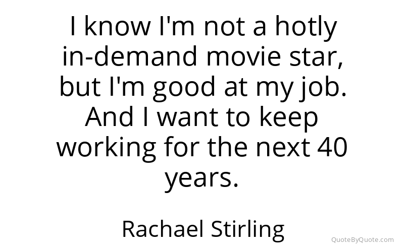 Preview image for this quote by Rachael Stirling