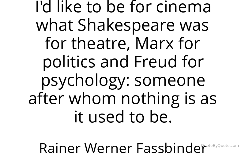 Preview image for this quote by Rainer Werner Fassbinder