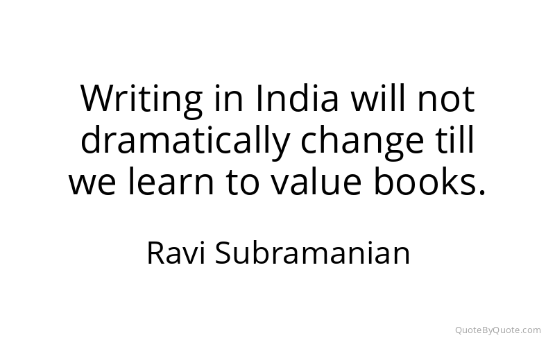 Preview image for this quote by Ravi Subramanian