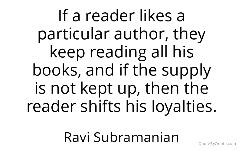 Preview image for this quote by Ravi Subramanian