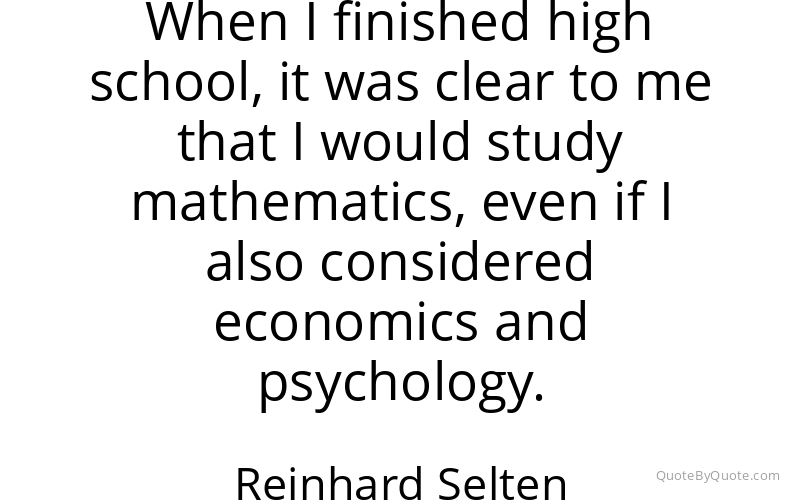 Preview image for this quote by Reinhard Selten