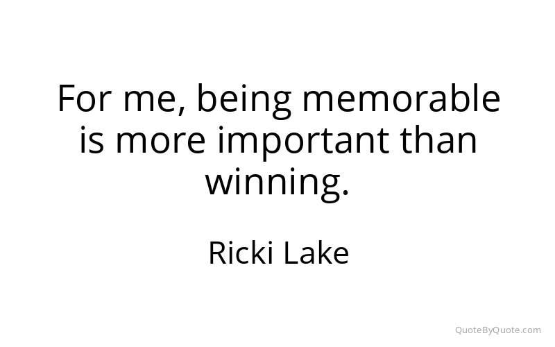 Preview image for this quote by Ricki Lake