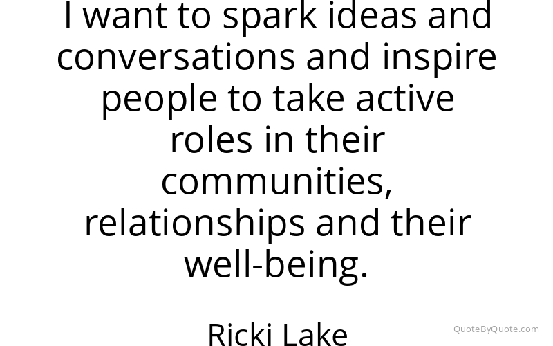 Preview image for this quote by Ricki Lake