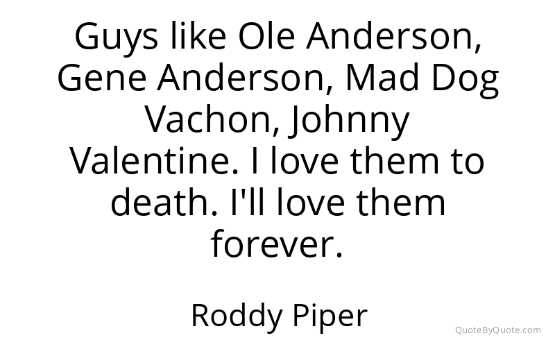 Preview image for this quote by Roddy Piper
