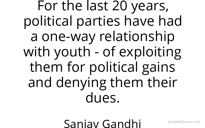 Preview image for this quote by Sanjay Gandhi