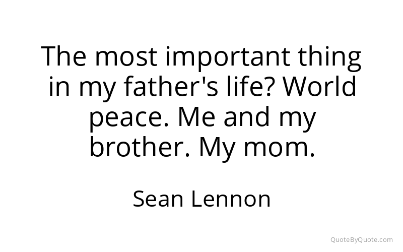 Preview image for this quote by Sean Lennon