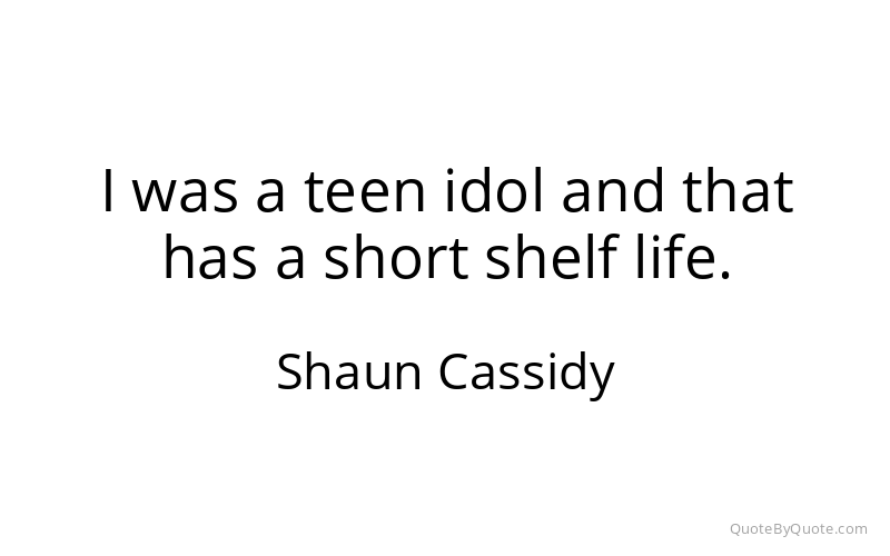 Preview image for this quote by Shaun Cassidy