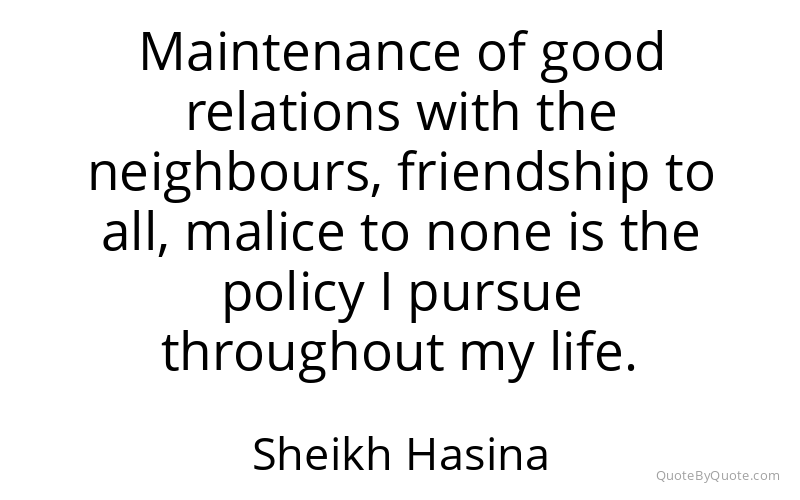 Preview image for this quote by Sheikh Hasina