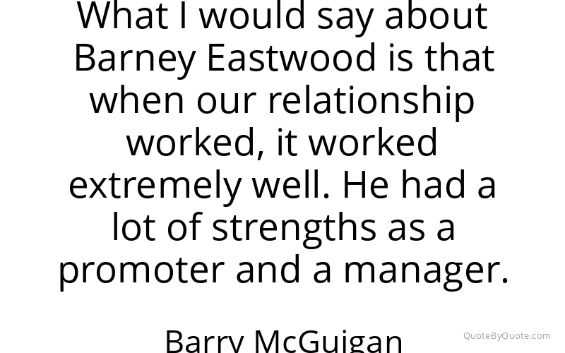 Preview image for this quote by Barry McGuigan