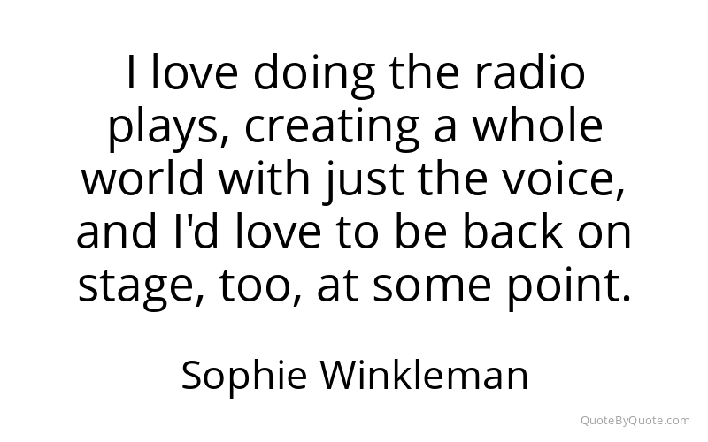 Preview image for this quote by Sophie Winkleman
