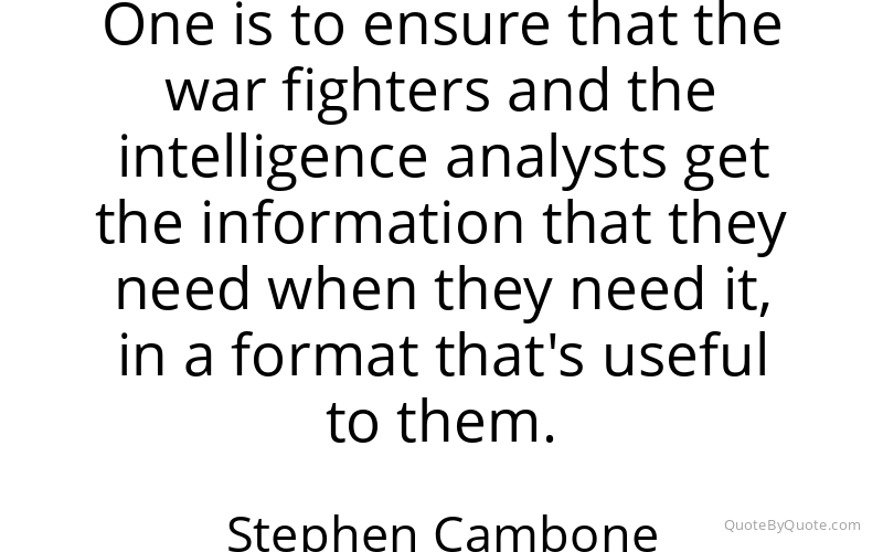 Preview image for this quote by Stephen Cambone
