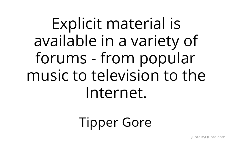 Preview image for this quote by Tipper Gore