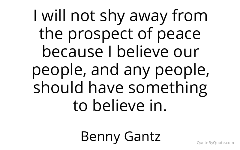 Preview image for this quote by Benny Gantz