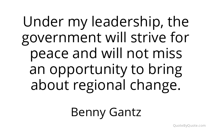 Preview image for this quote by Benny Gantz