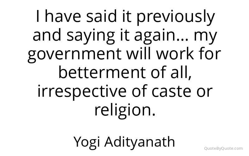 Preview image for this quote by Yogi Adityanath