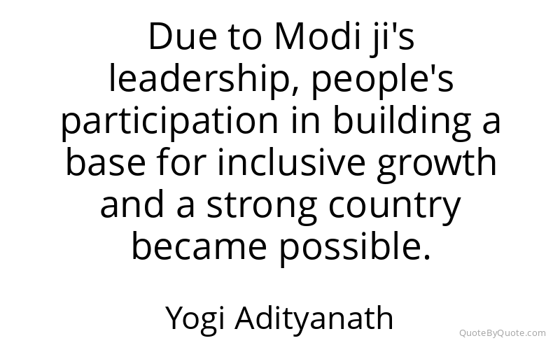 Preview image for this quote by Yogi Adityanath