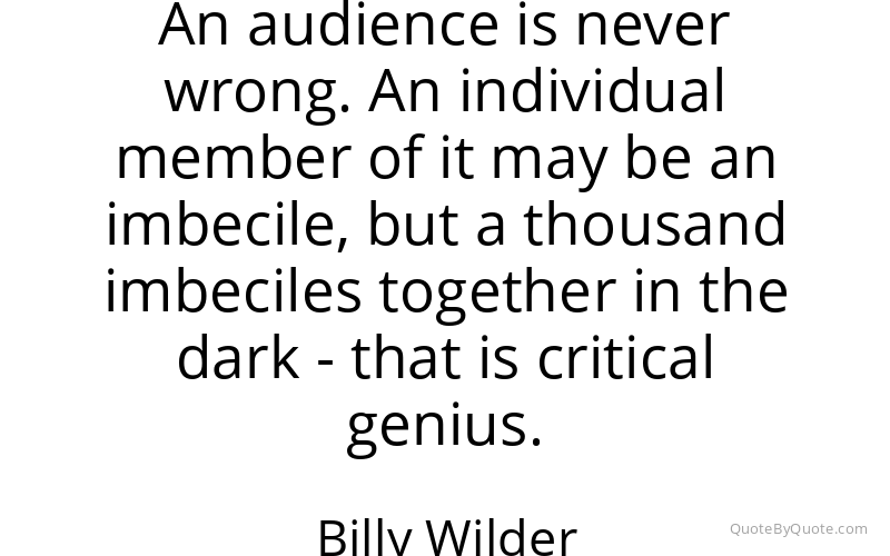 Preview image for this quote by Billy Wilder