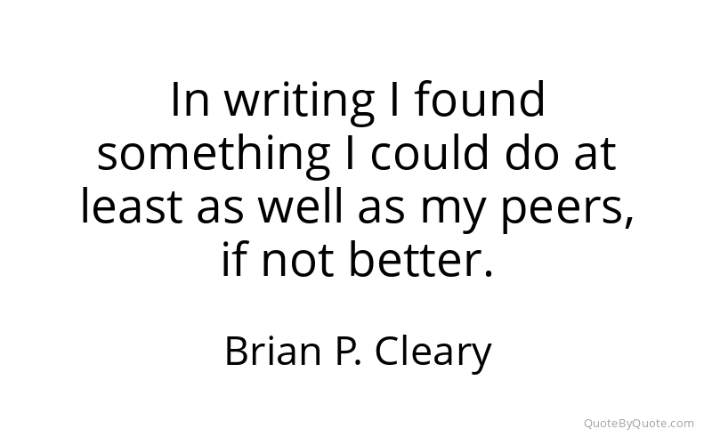 Preview image for this quote by Brian P. Cleary