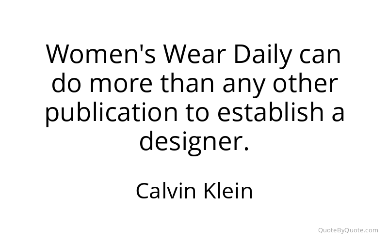 Preview image for this quote by Calvin Klein