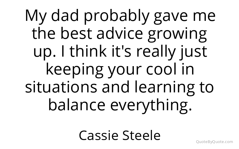 Preview image for this quote by Cassie Steele