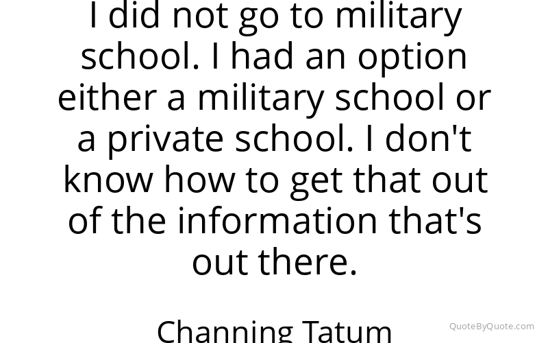 Preview image for this quote by Channing Tatum