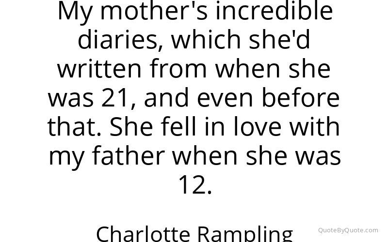 Preview image for this quote by Charlotte Rampling