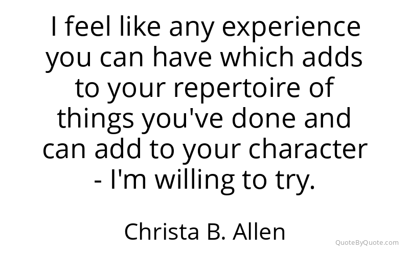 Preview image for this quote by Christa B. Allen