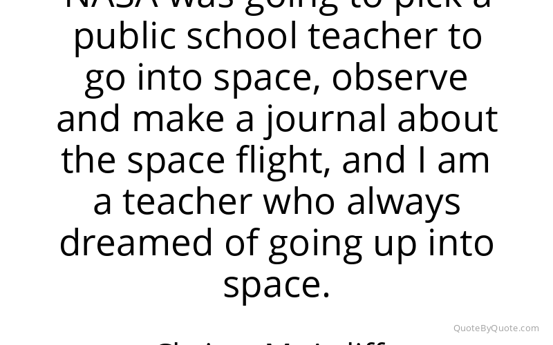 Preview image for this quote by Christa McAuliffe