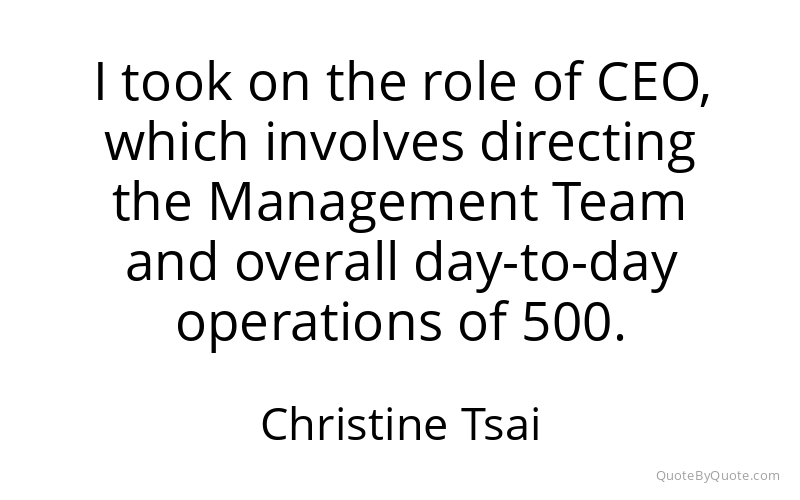 Preview image for this quote by Christine Tsai